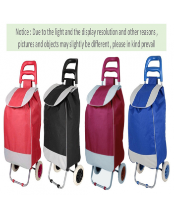 Shopping Trolley Luggage 2 Wheels Folding Basket Oxford Fabrics Bag