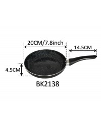 4 SIZE Ultra Durable Non-Stick Aluminum Fly Pan With Long Handle