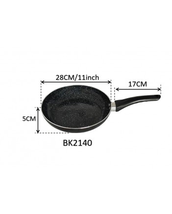 4 SIZE Ultra Durable Non-Stick Aluminum Fly Pan With Long Handle