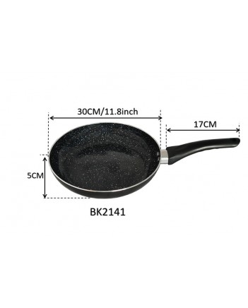 4 SIZE Ultra Durable Non-Stick Aluminum Fly Pan With Long Handle