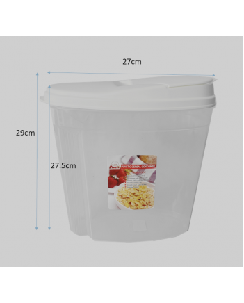 4L Plastic Cereal Dispenser Storage Box Kitchen Food Cantainer