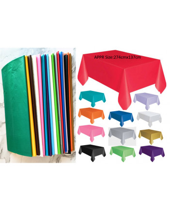 6 PCS Plastic Table Cloth Washable, Waterproof, Durable Table Cover